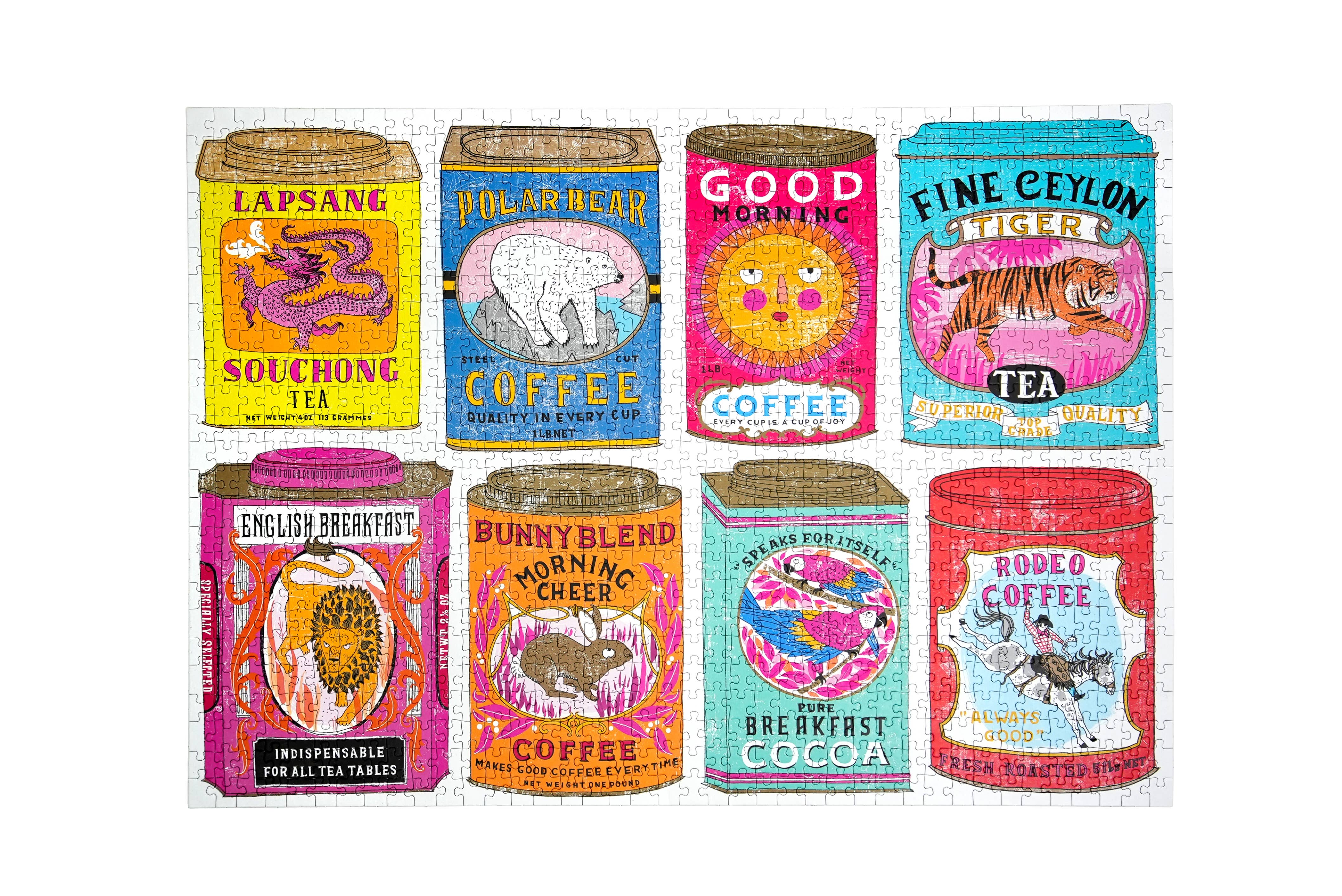 Vintage Tea & Coffee Tins - 1,000 plastic free puzzle