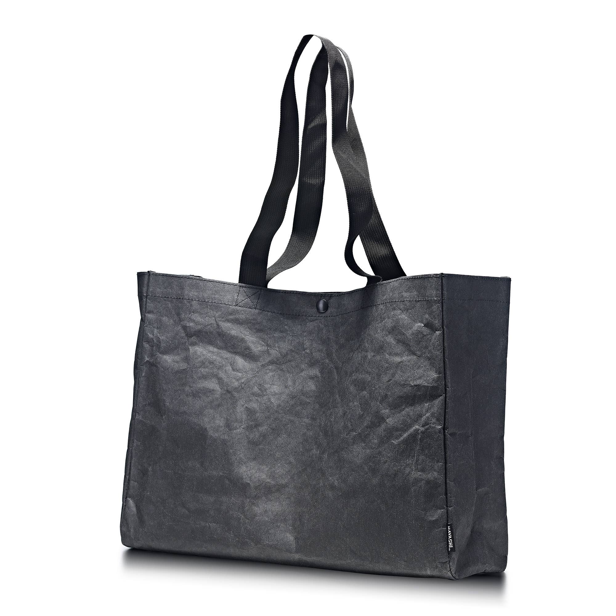 Rei Slouch Vegan Leather Tote Bag - Black