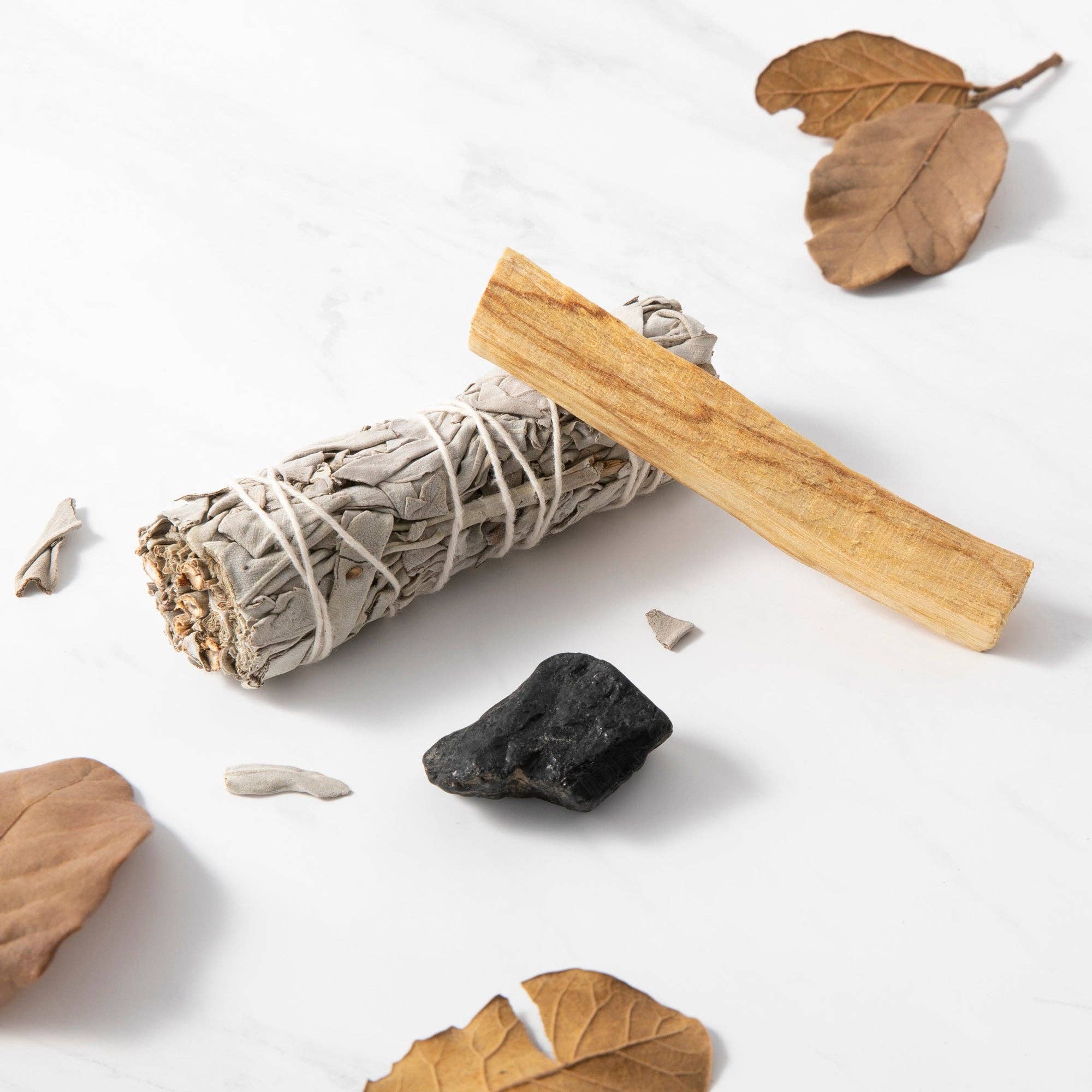 Black Tourmaline Smudge Ritual Set – Cleanse, Protect & Invite Positive Energy