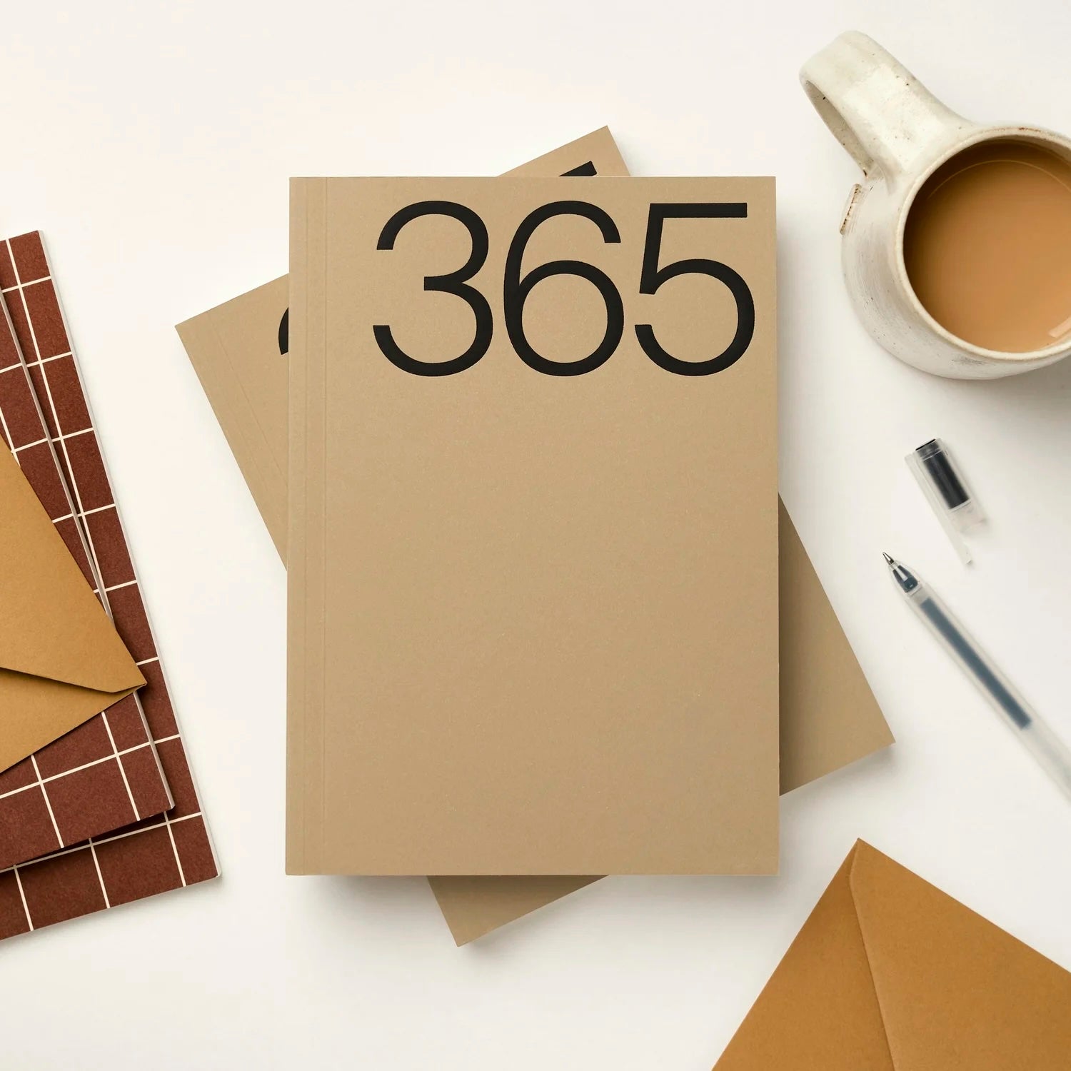 A5 365 Yearly Undated Planner - Brown