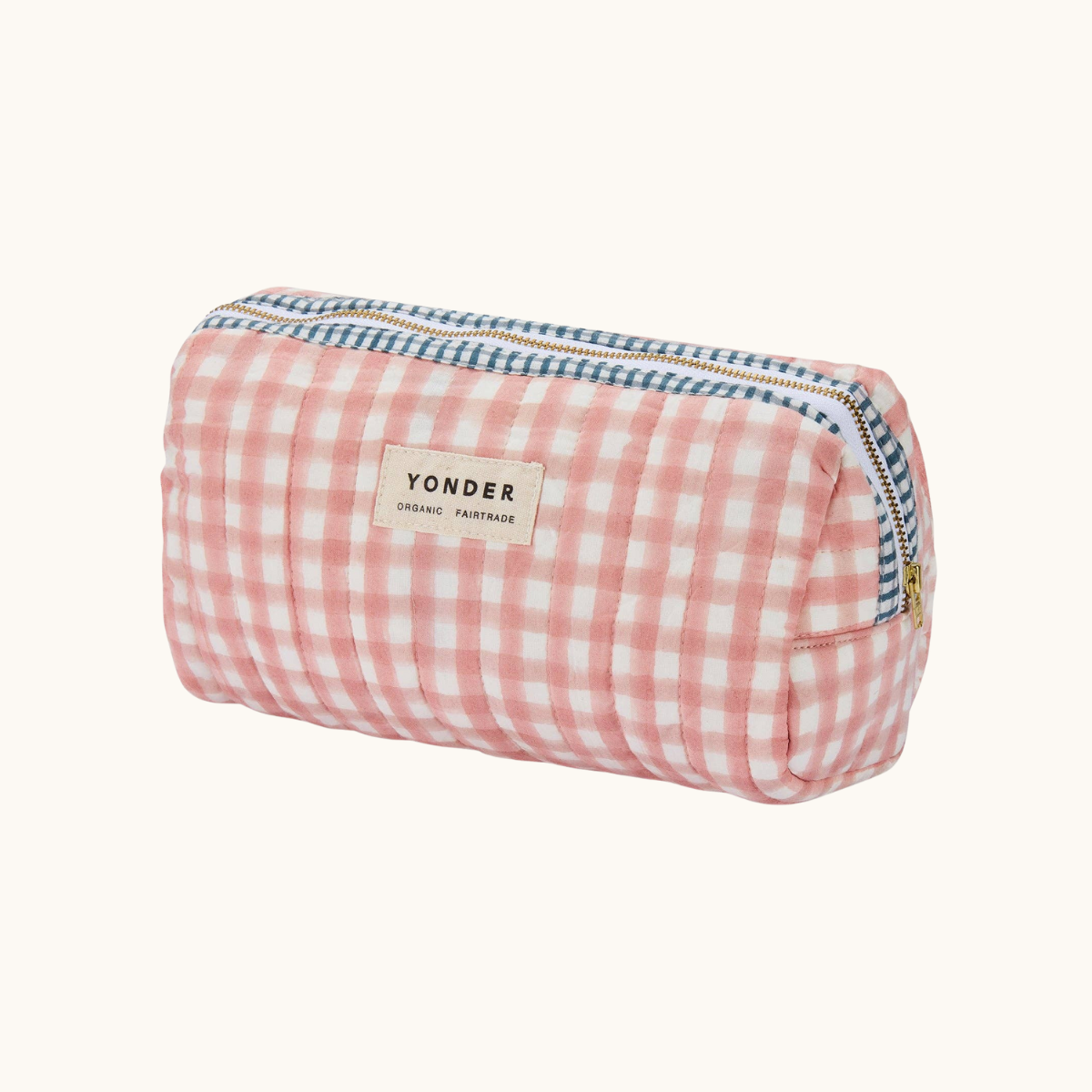 Quilted Barrel Case - Gingham Floss