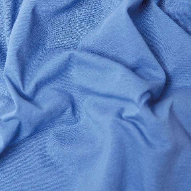 Organic Cotton Cropped Tank Top - Ocean Blue