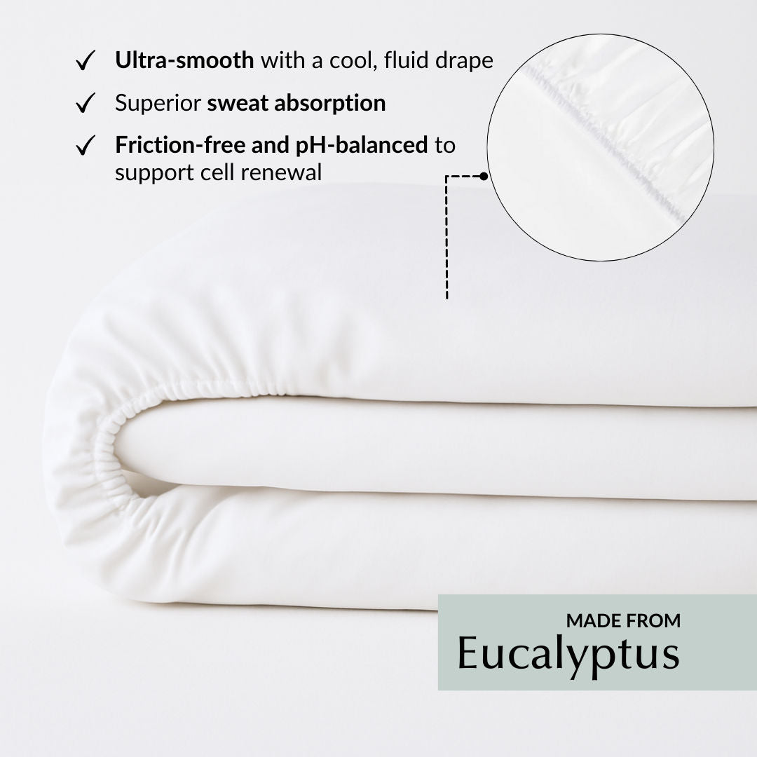 Cool & Comfy Silk Fitted Sheet (Eucalyptus)