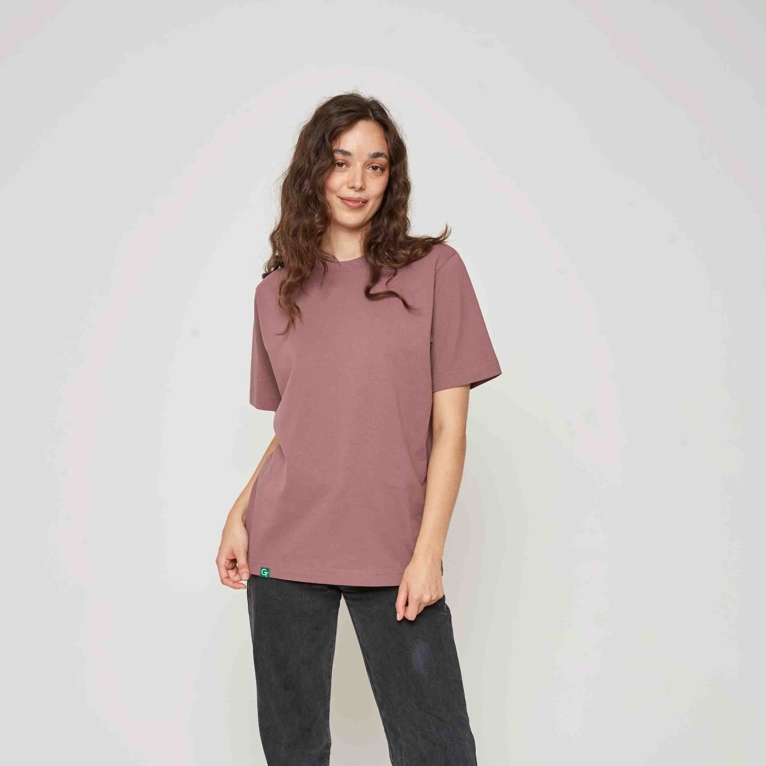Organic Cotton Heavy T-Shirt - Rose Brown