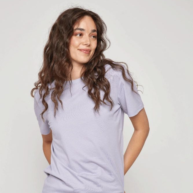 Organic Cotton Regular Fit T-Shirt - Pale Lavender