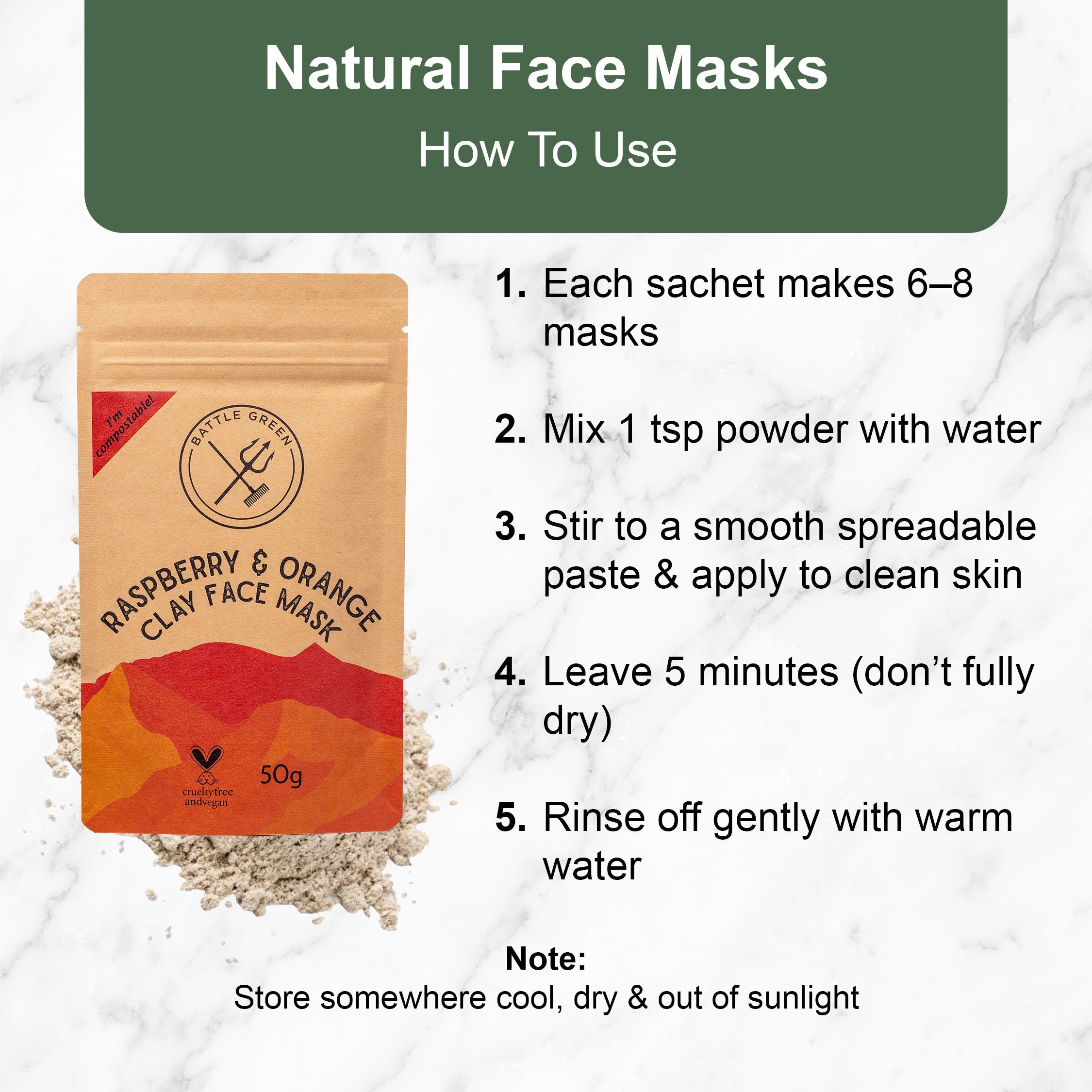 Natural Clay Face Mask - 50g