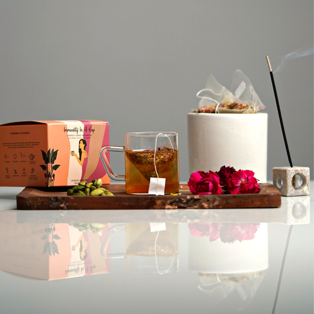 Herbal Tea Immunity in a Cup - Rose, Cardamom & Black Pepper