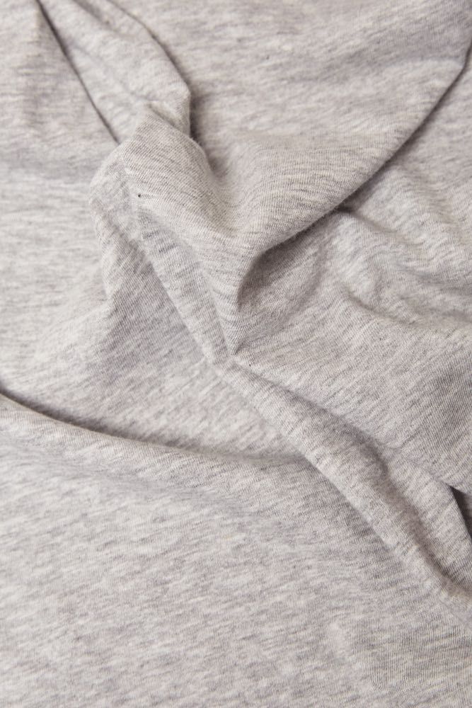 Organic Cotton Cropped Tank Top - Light Grey Heather