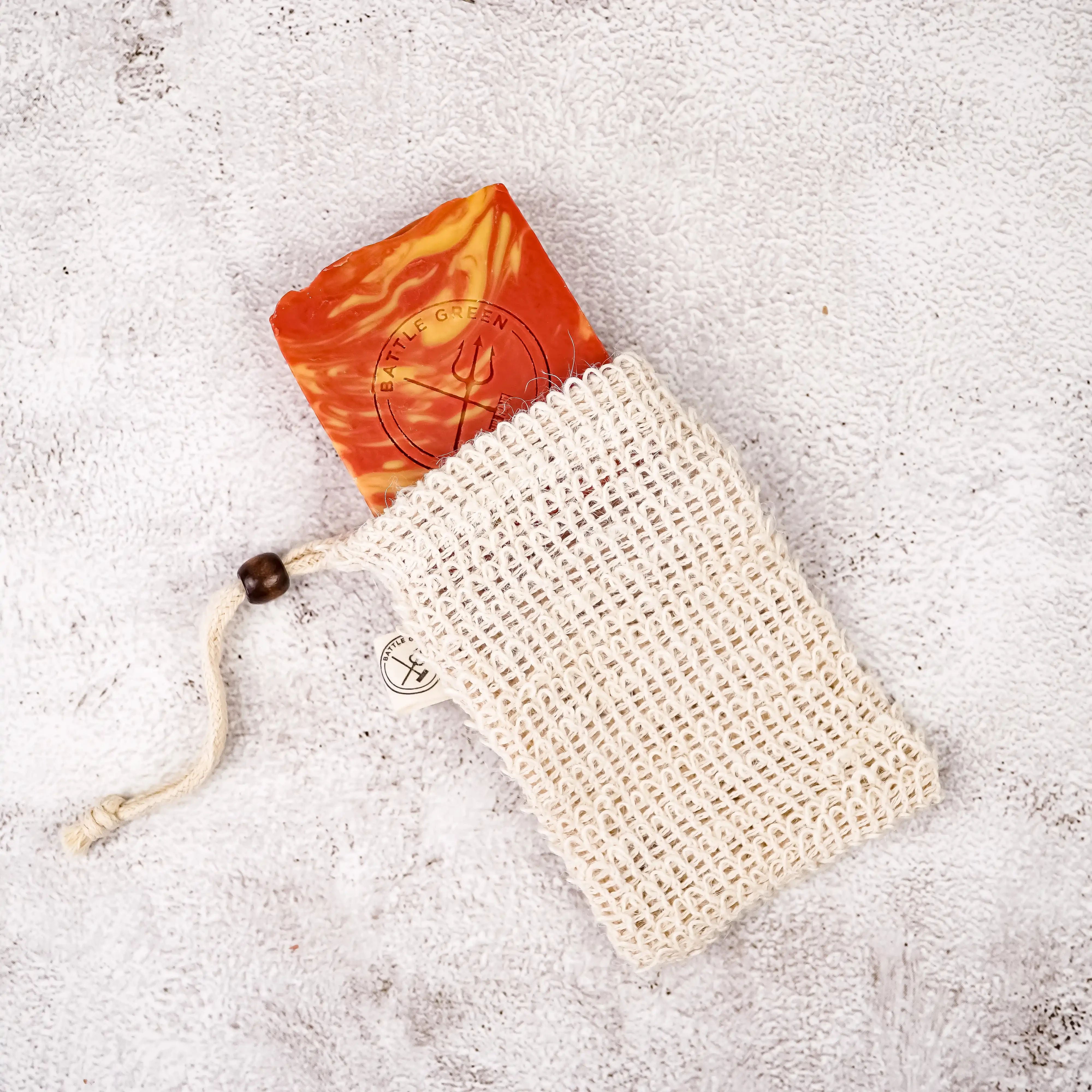 Natural Soap & Soap Saver Bag Set