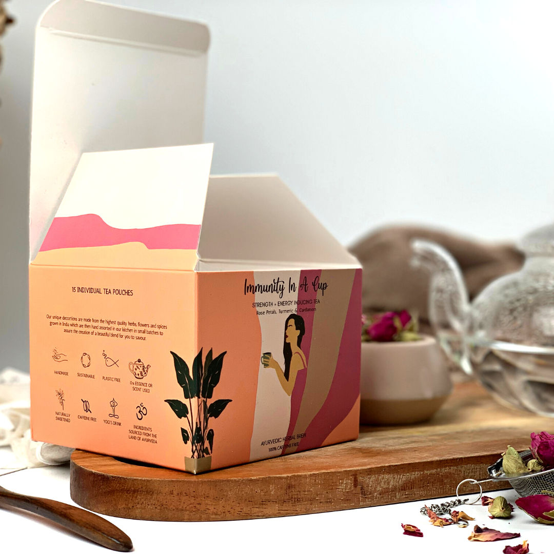 Herbal Tea Immunity in a Cup - Rose, Cardamom & Black Pepper