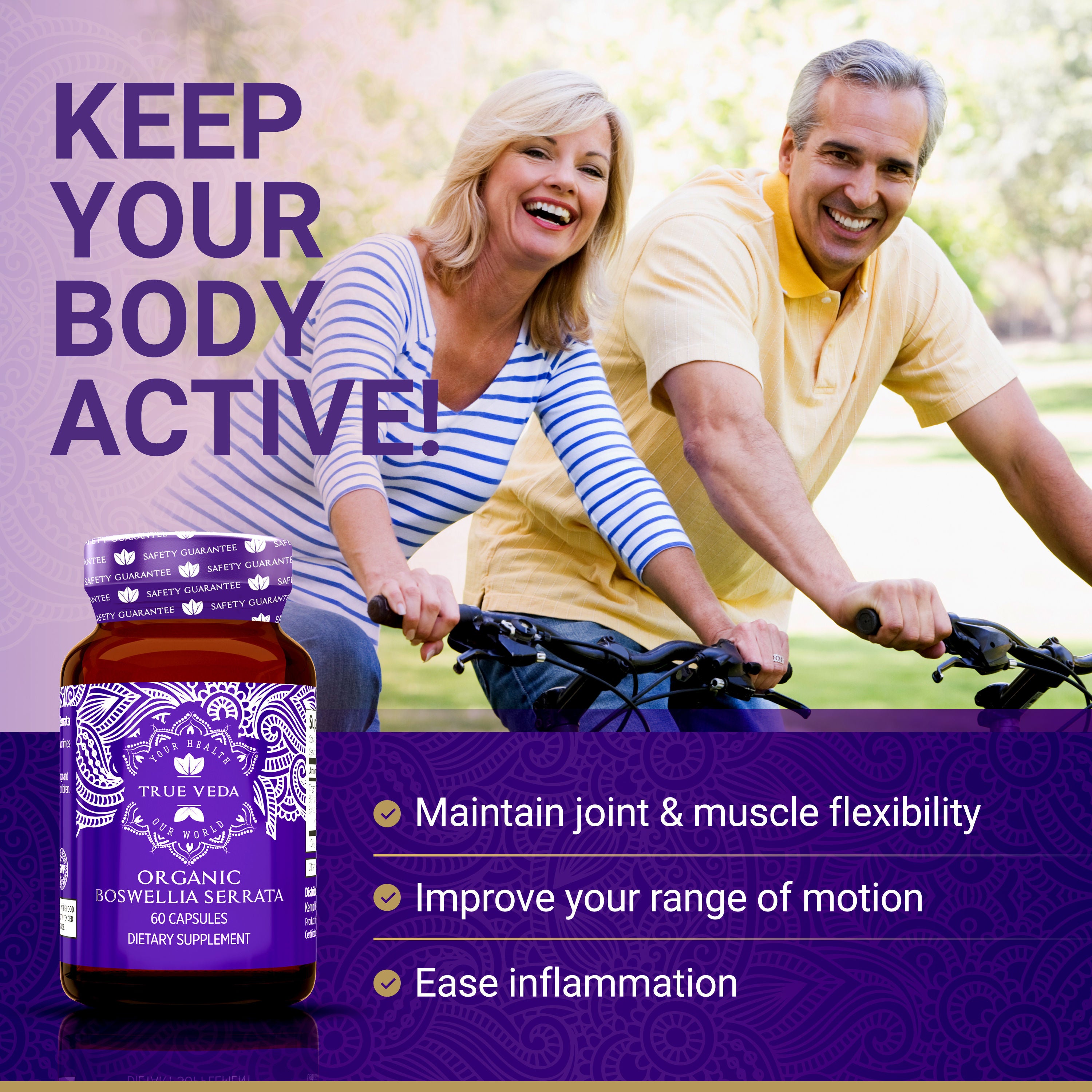 True Veda Organic Boswellia Serrata 60 Capsules