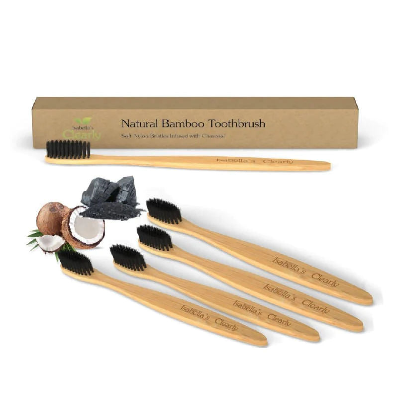 Clearly BAMBOO Soft Toothbrush, Charcoal Infused