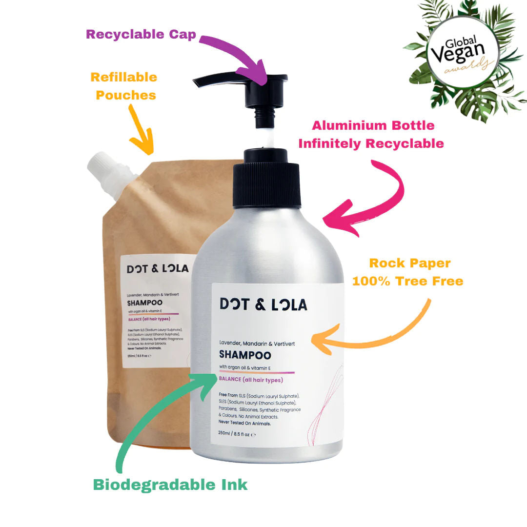 Natural Shampoo - Balance shine with Lavender, Mandarin and Vitamin E