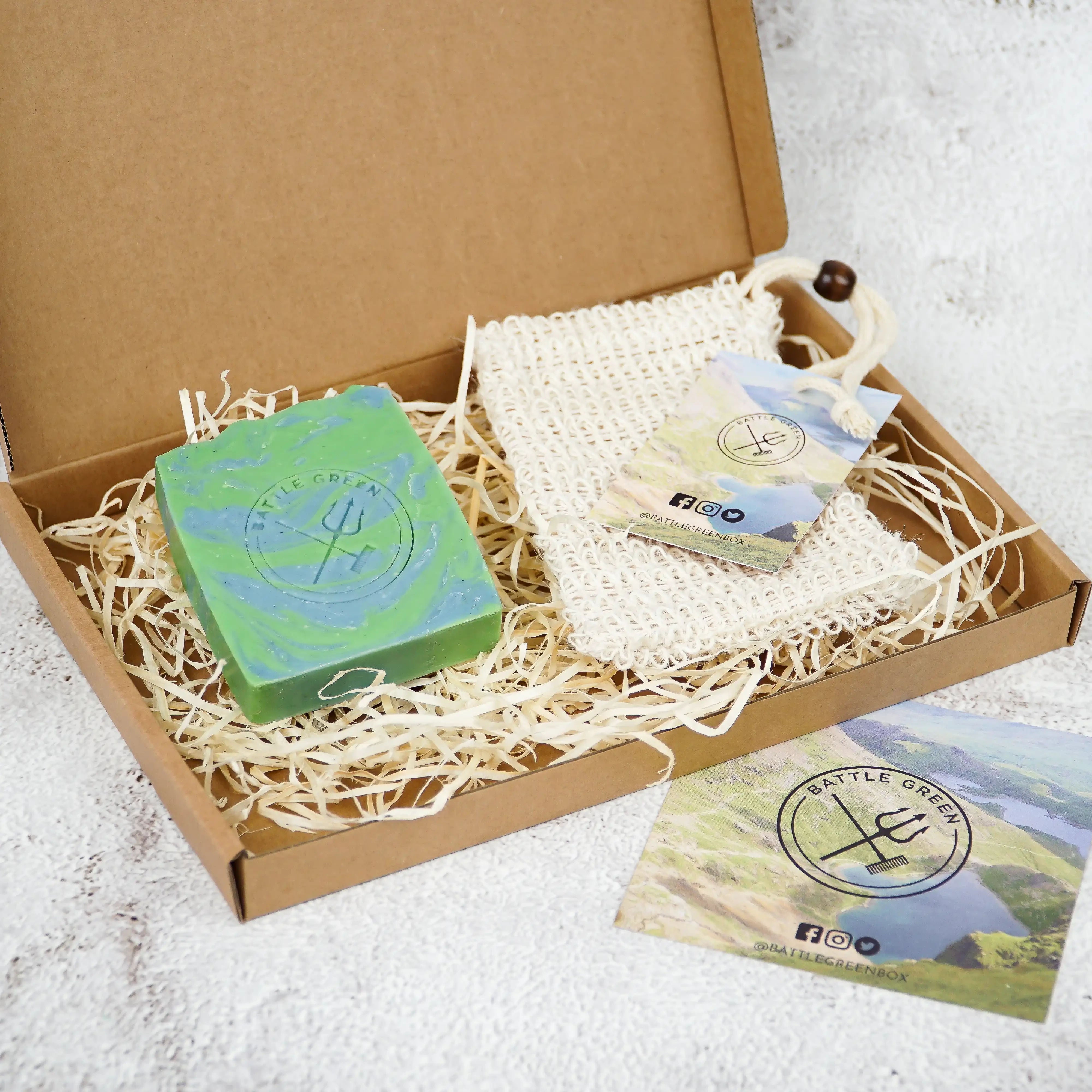 Natural Soap & Soap Saver Bag Set