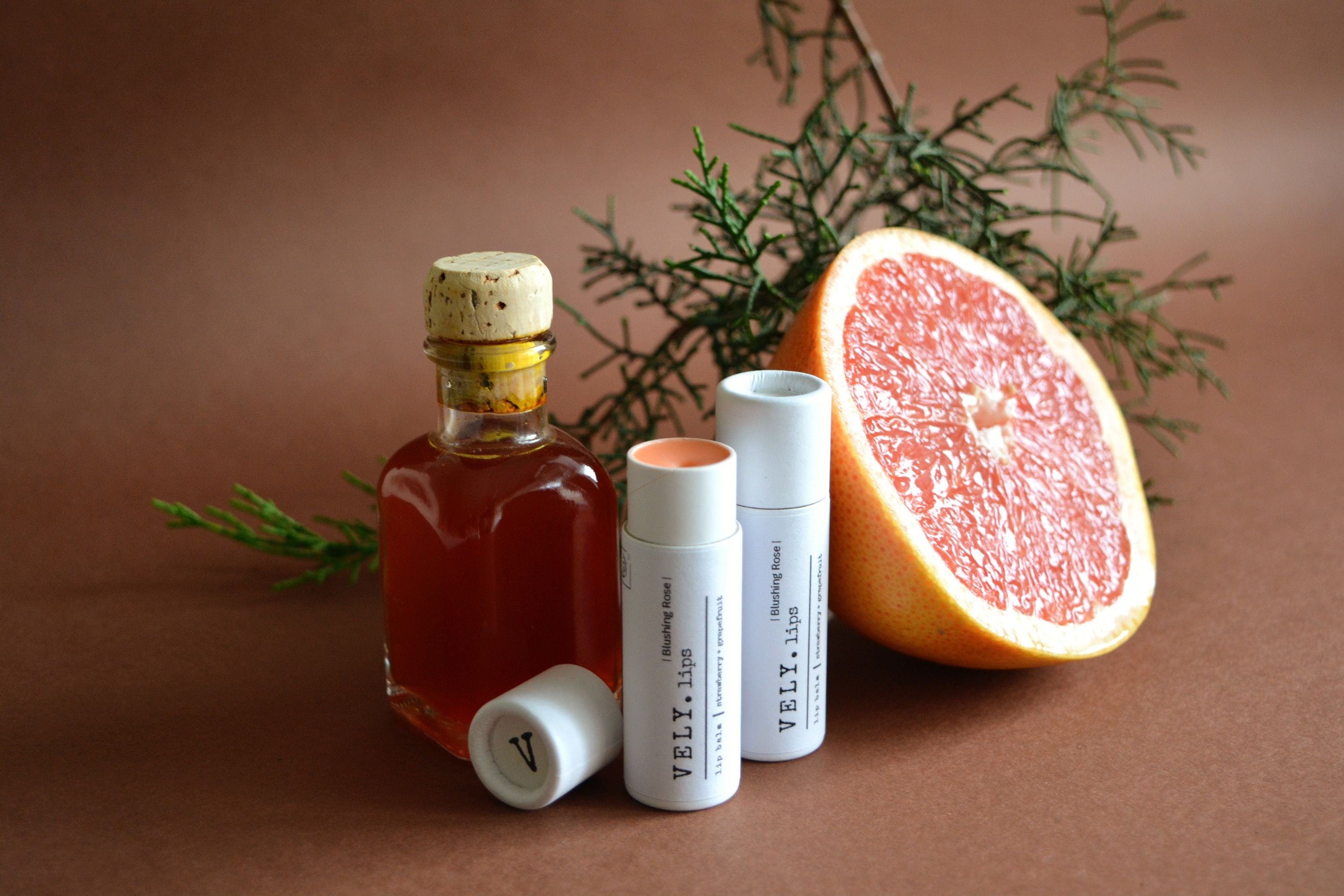 Natural Tinted Lip Balm "Blushing Rose", Vegan