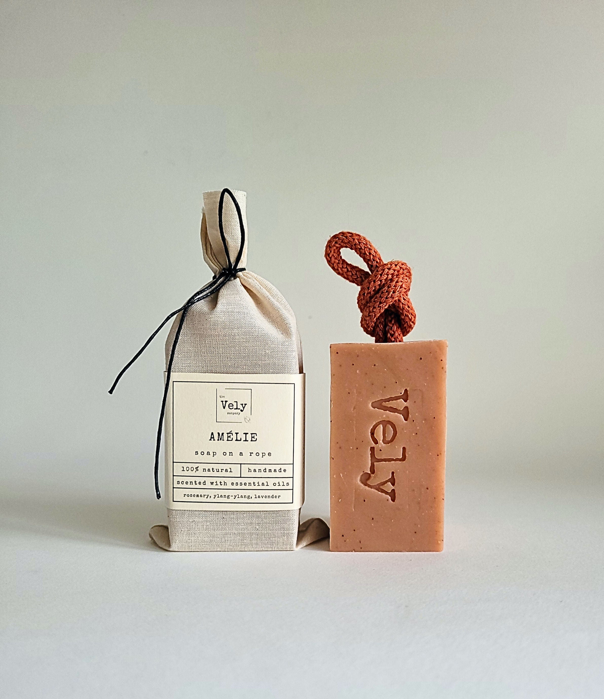 Natural Vegan Soap With Pink French Clay "Amelie"