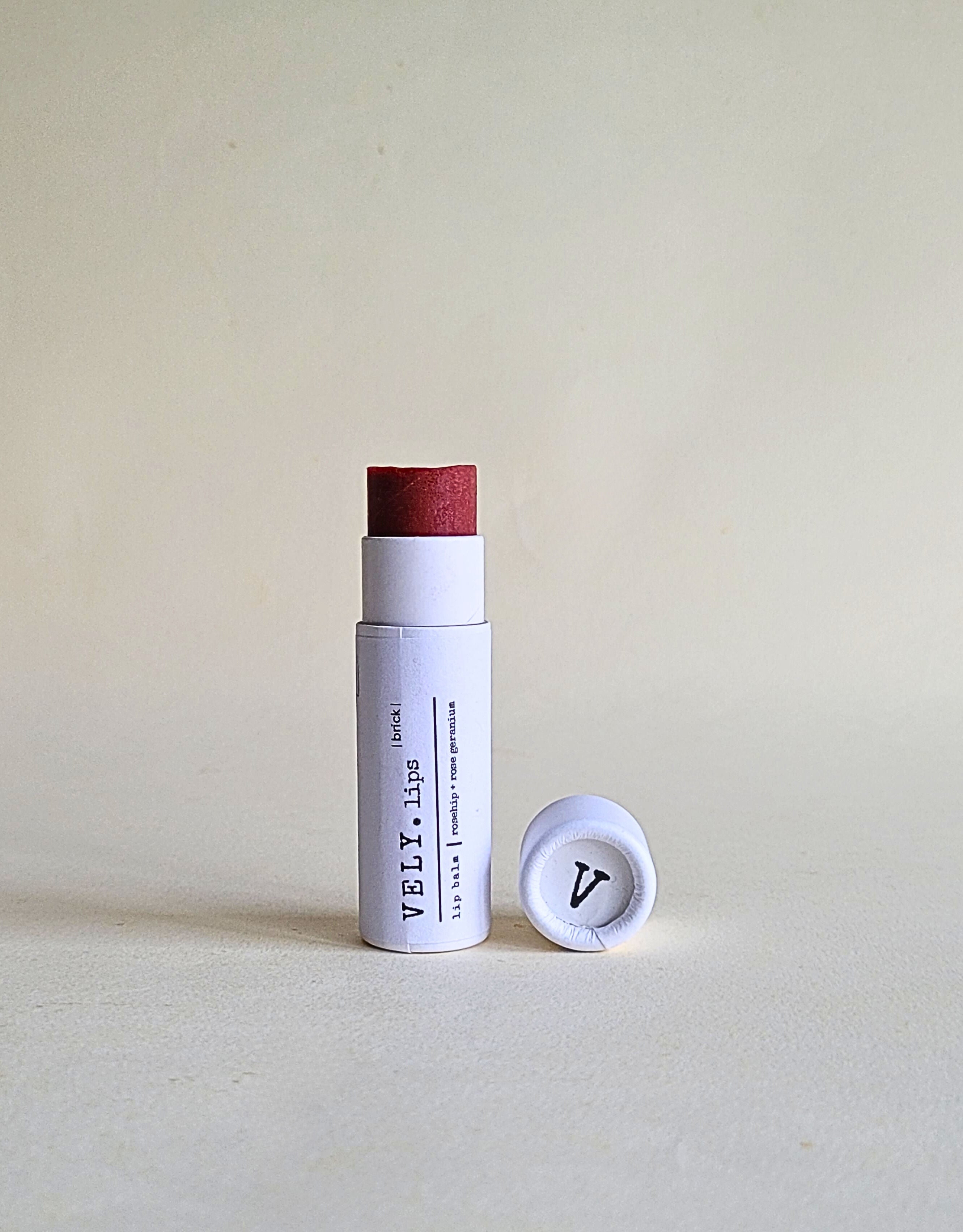 Natural Tinted Lip Balm "Brick", Vegan