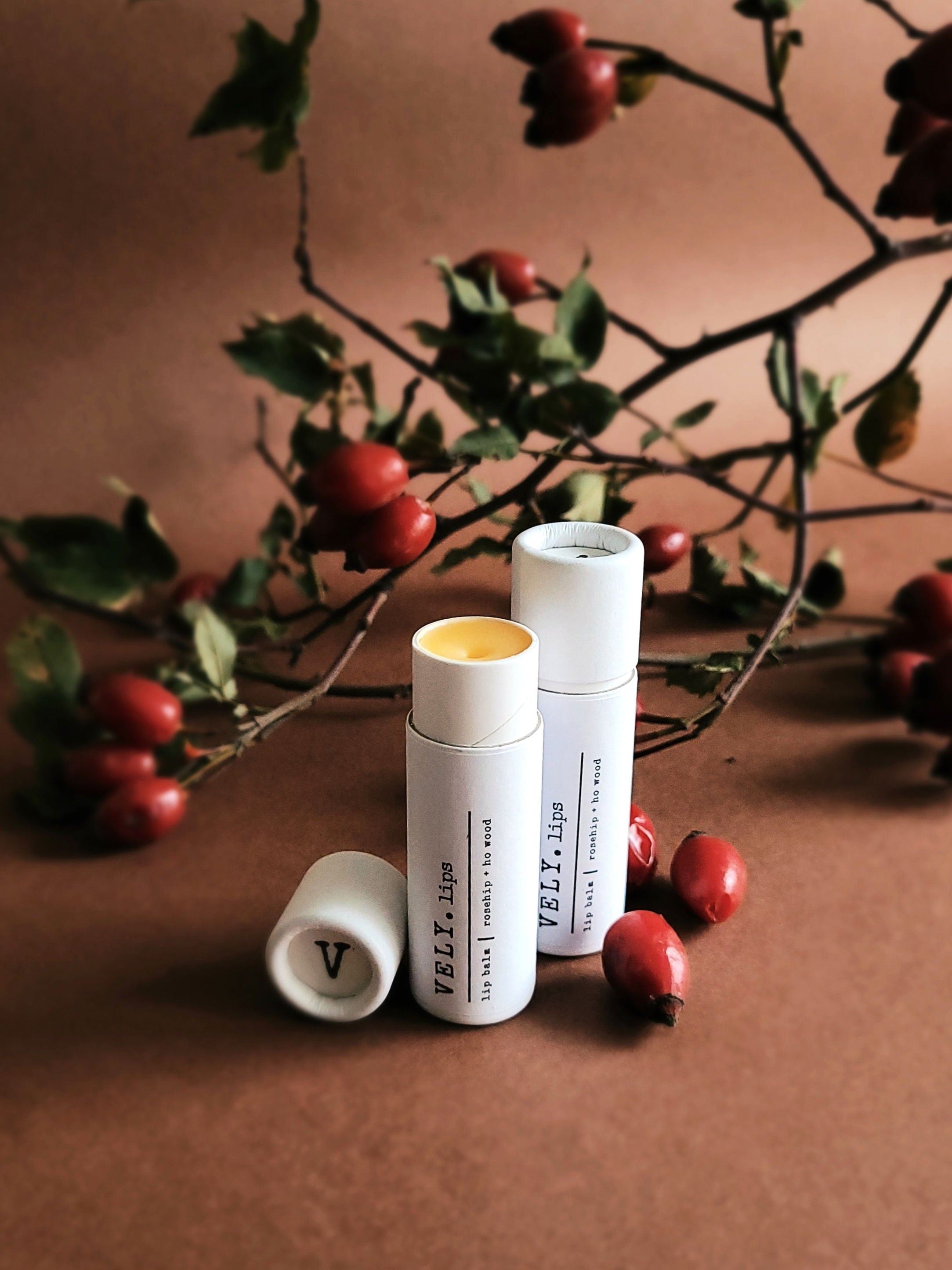 Natural Lip balm with Rosehip and Ho Wood