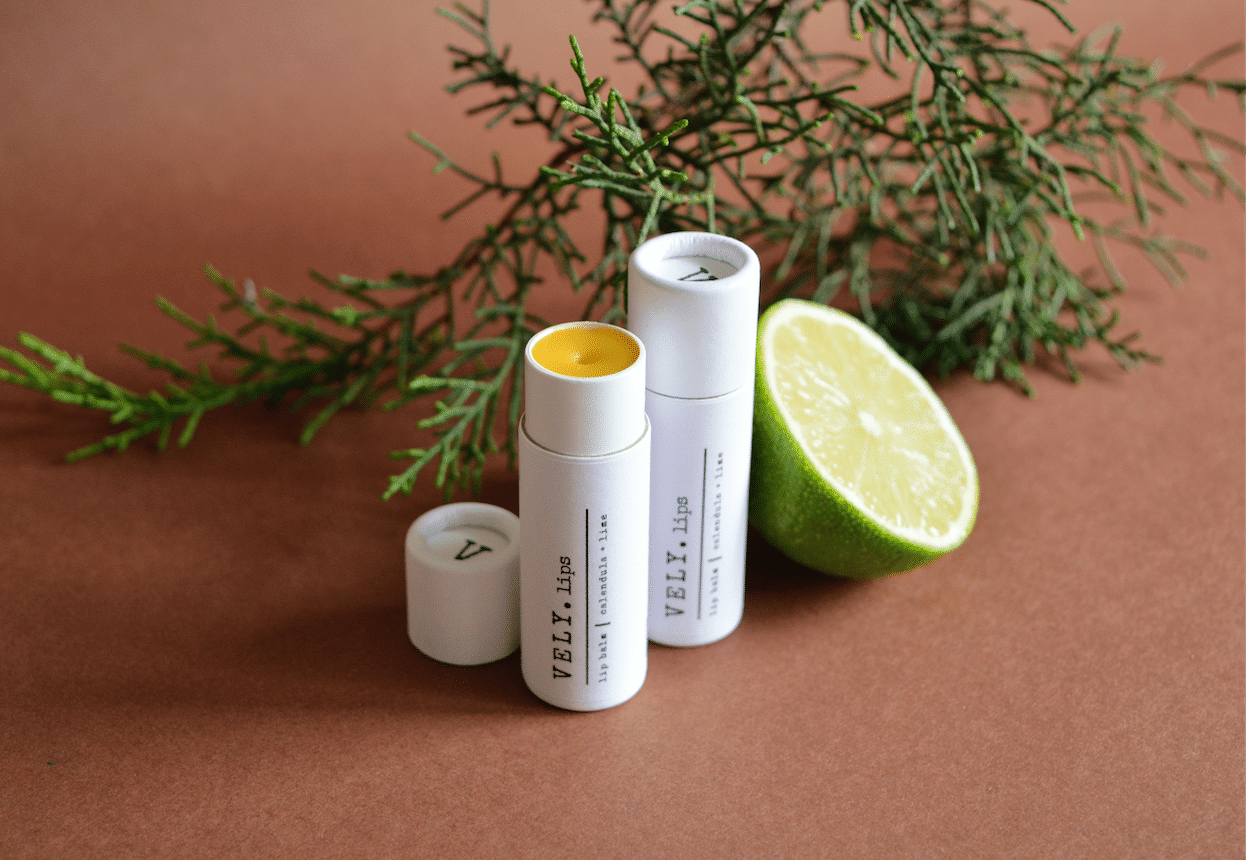 Natural Lip Balm With Calendula and Lime