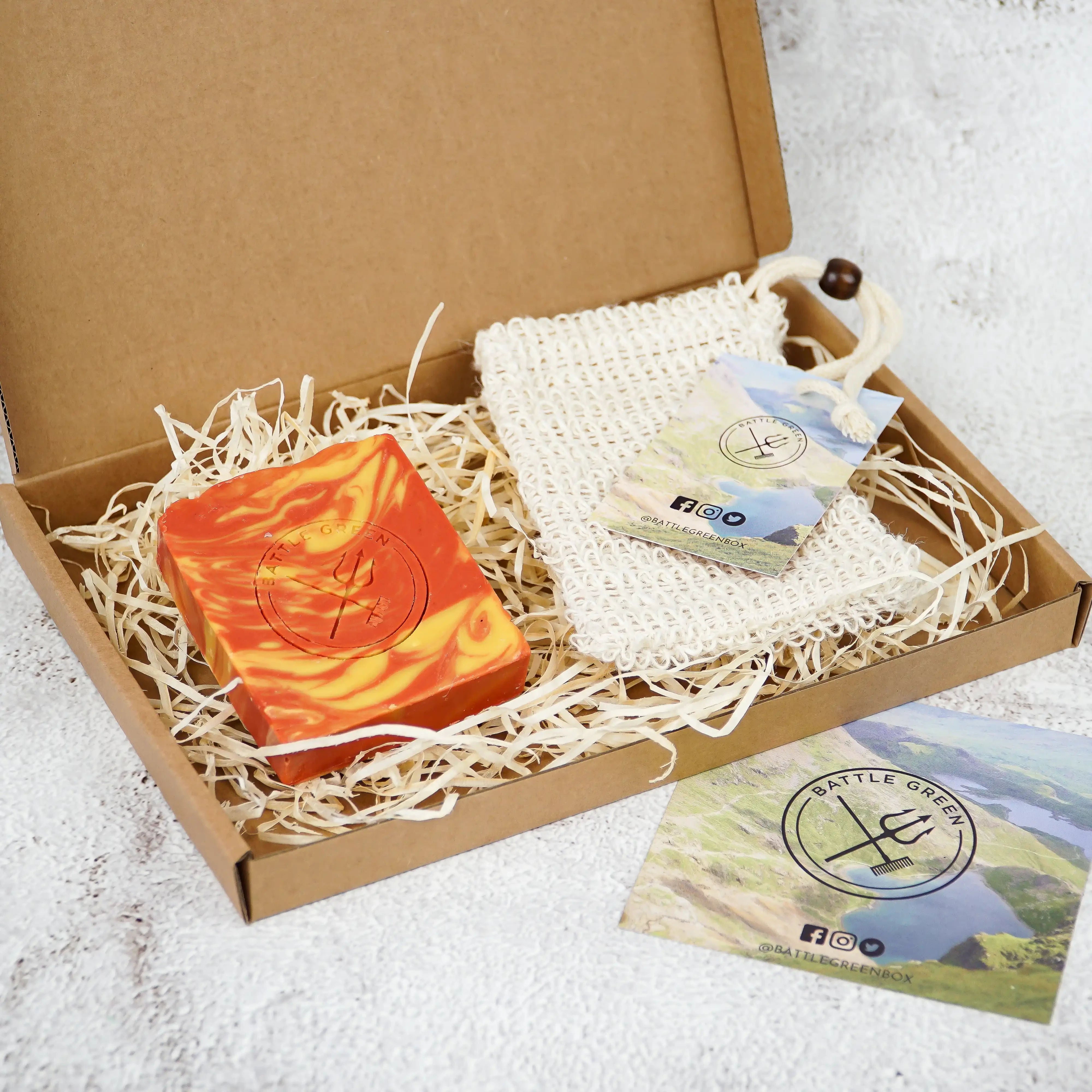 Natural Soap & Soap Saver Bag Set