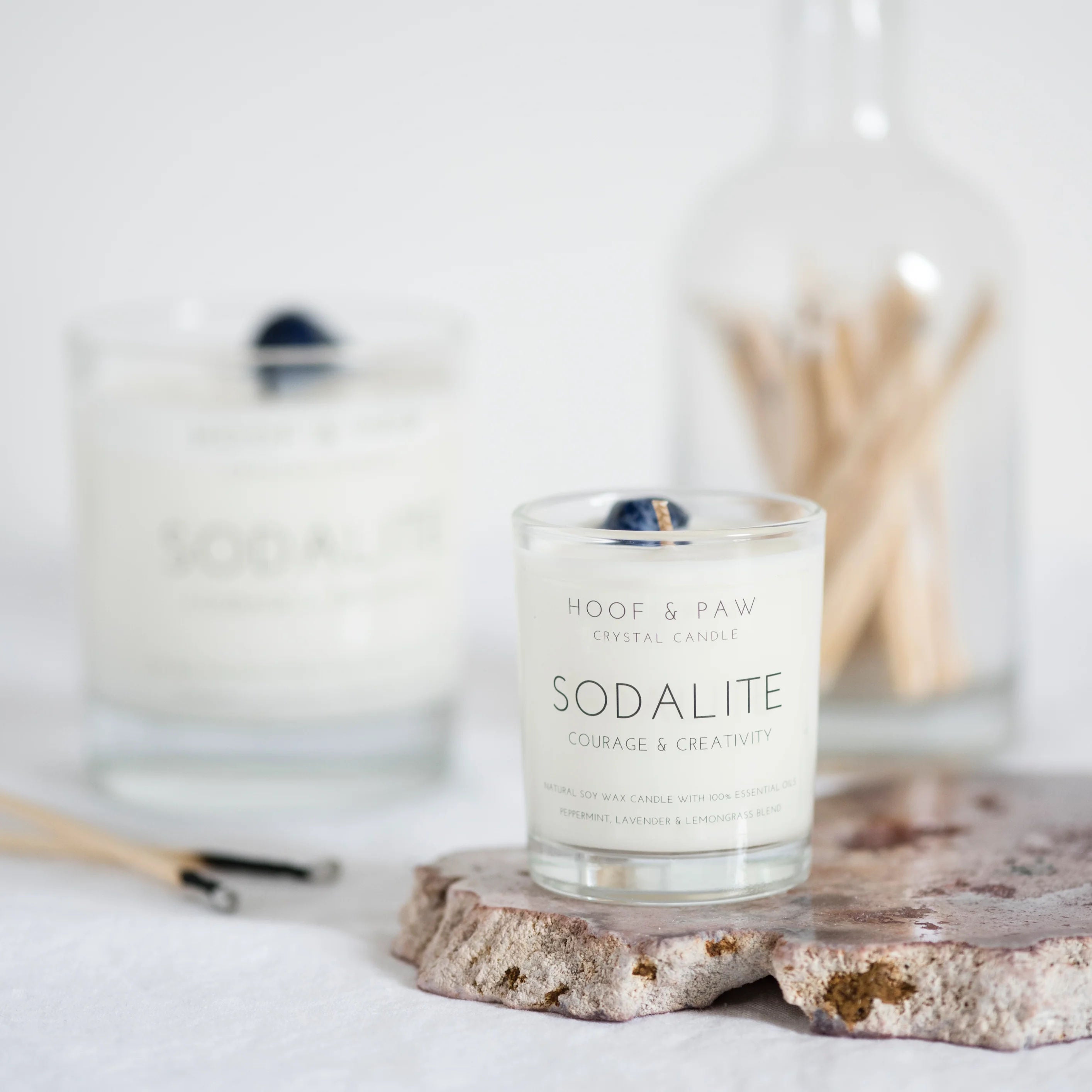 Sodalite Travel Candle ~ Soy Wax Candle