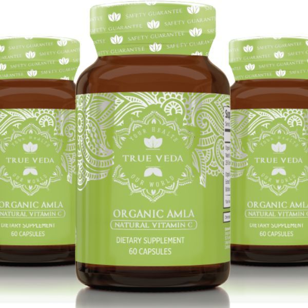 True Veda Organic Amla 180 Capsules (3 Bottles)