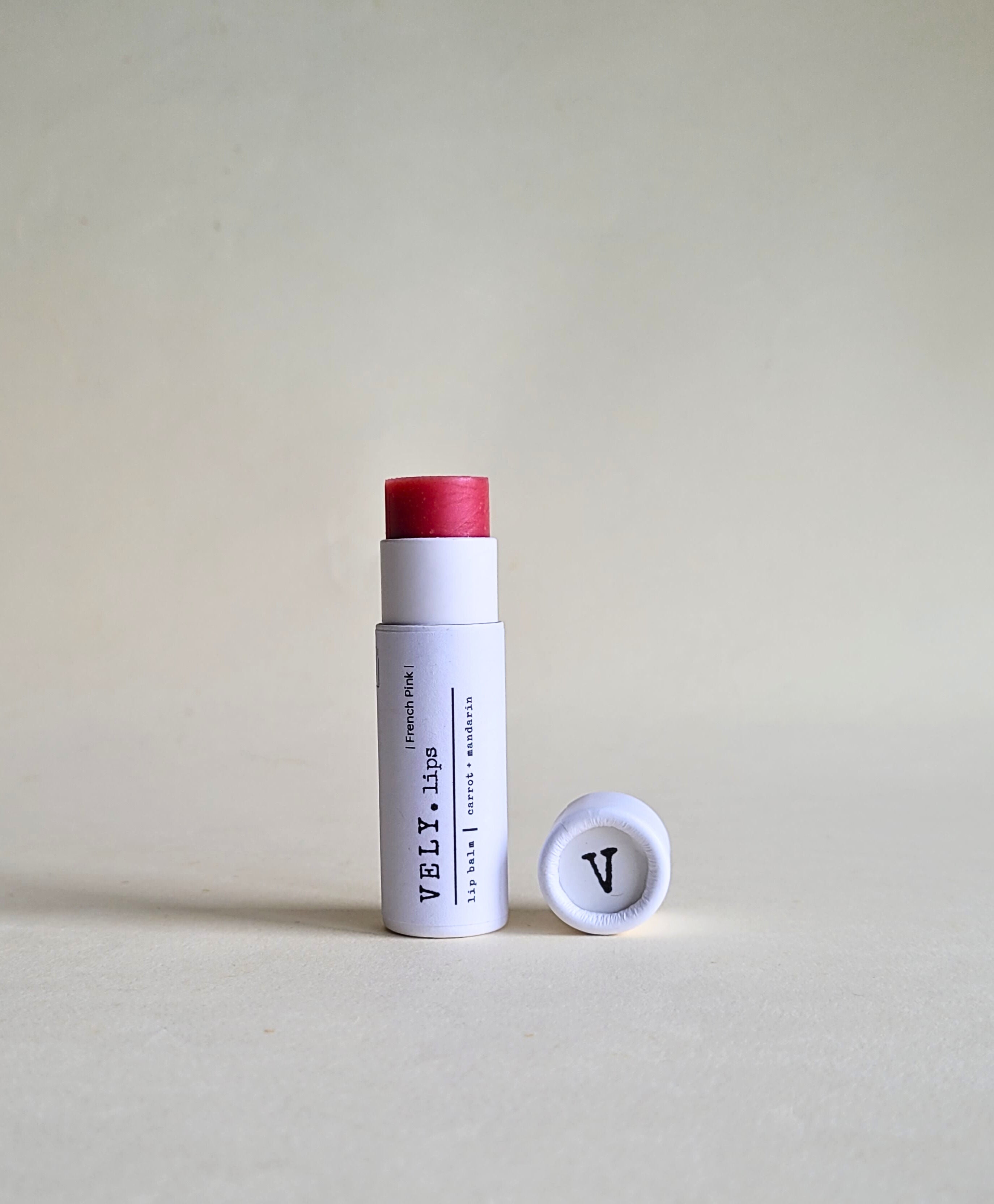 Natural Tinted Lip Balm "French Pink", Vegan
