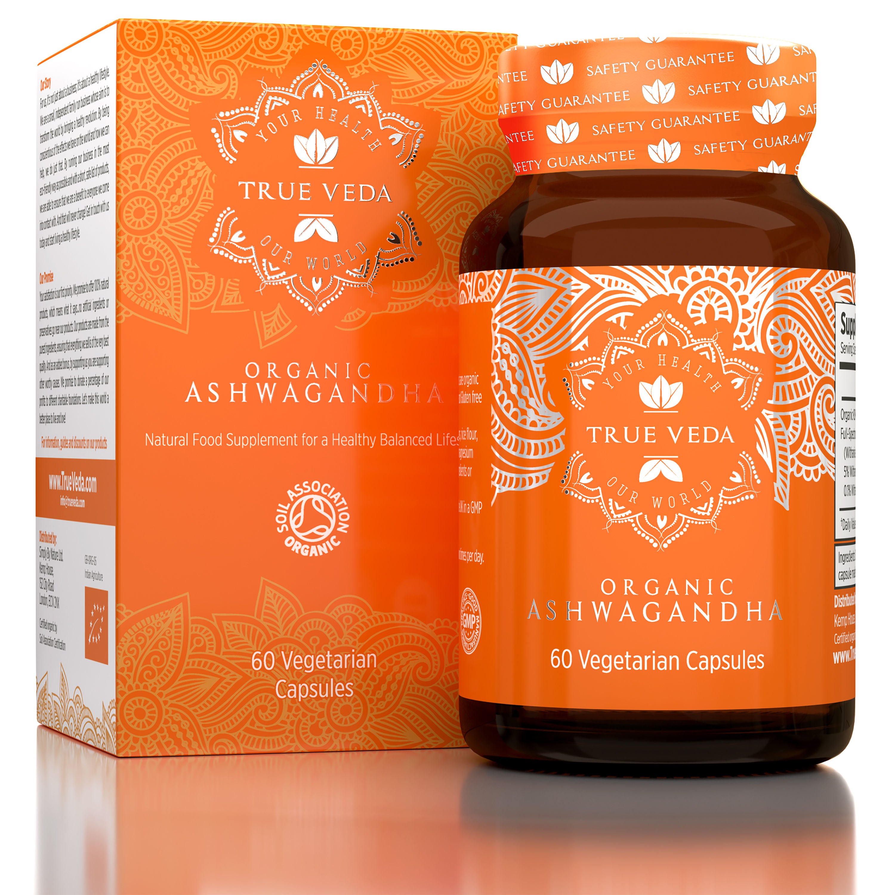 True Veda Organic Ashwagandha 60 Capsules