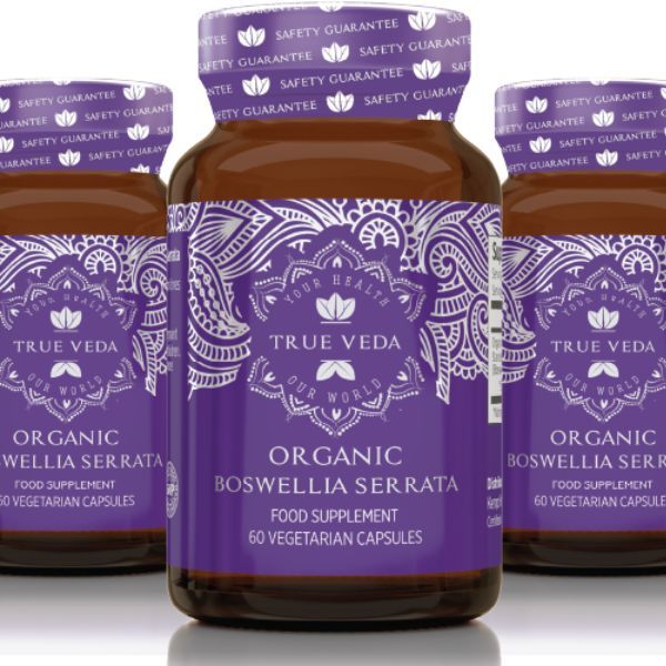 True Veda Organic Boswellia Serrata 180 Capsules (3 Bottles)
