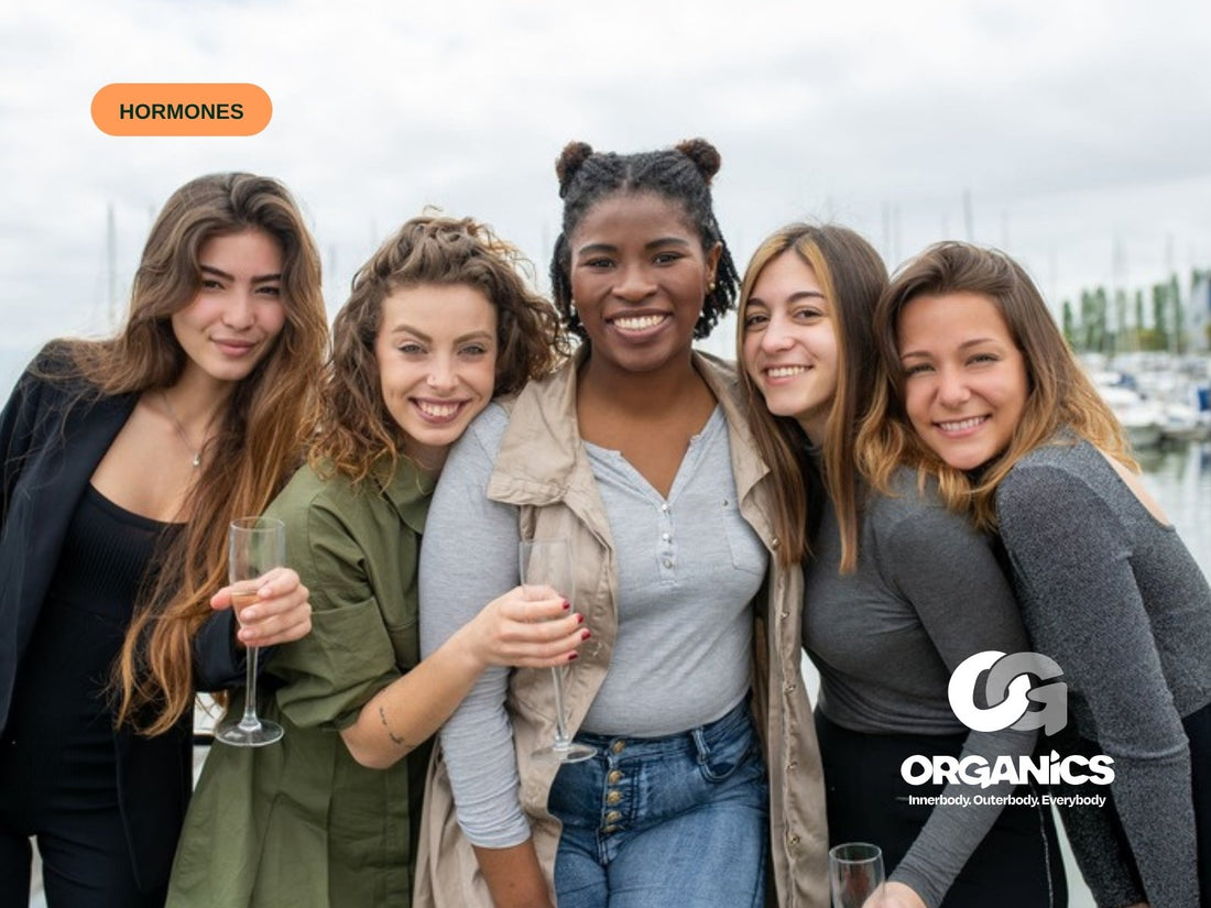 Group of women friends smiling together
