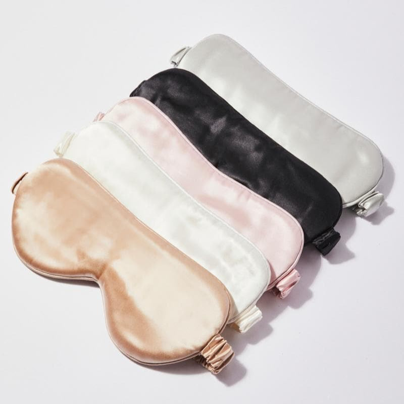 100% Silk Eye Mask ~ White