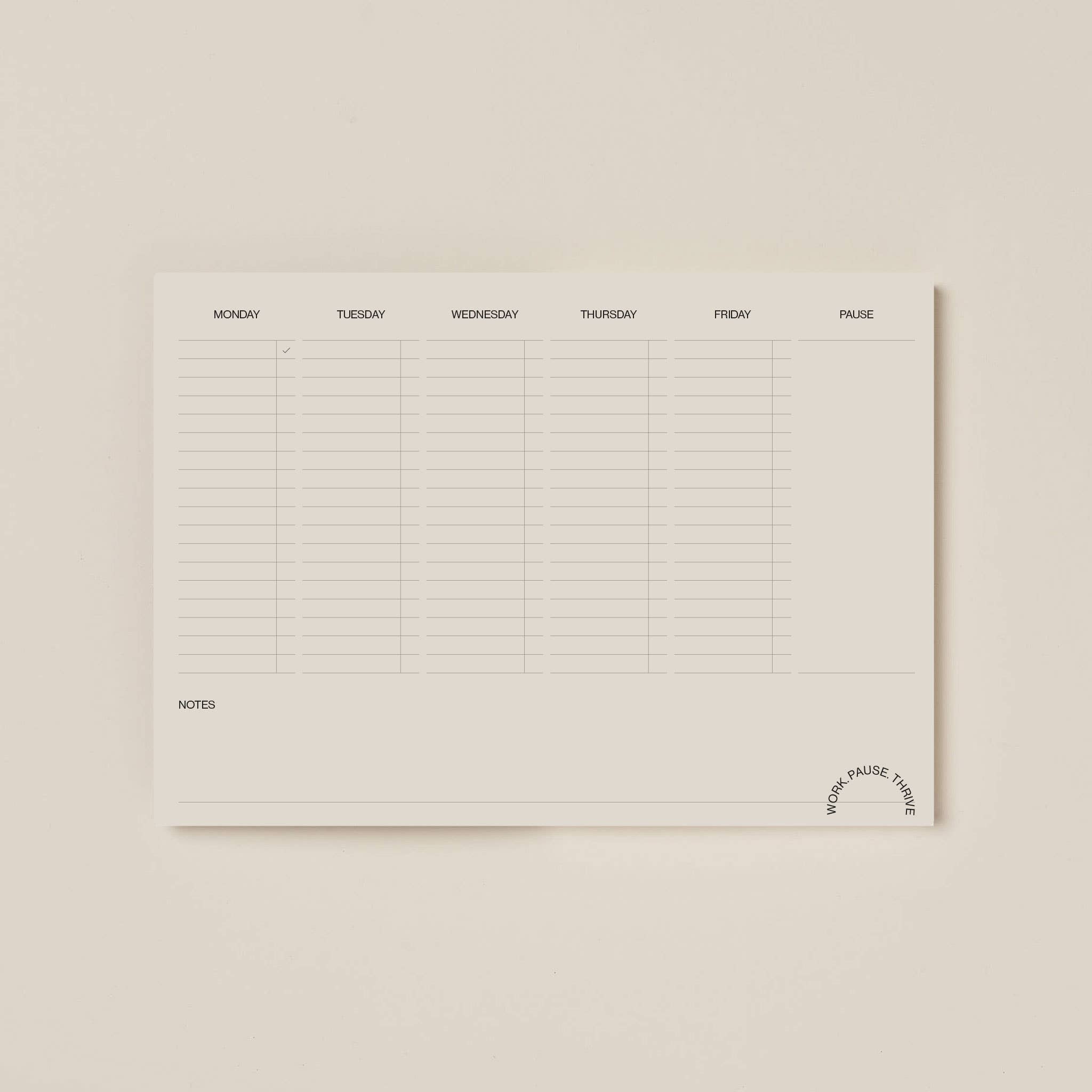 A4 Daily Desk Planner