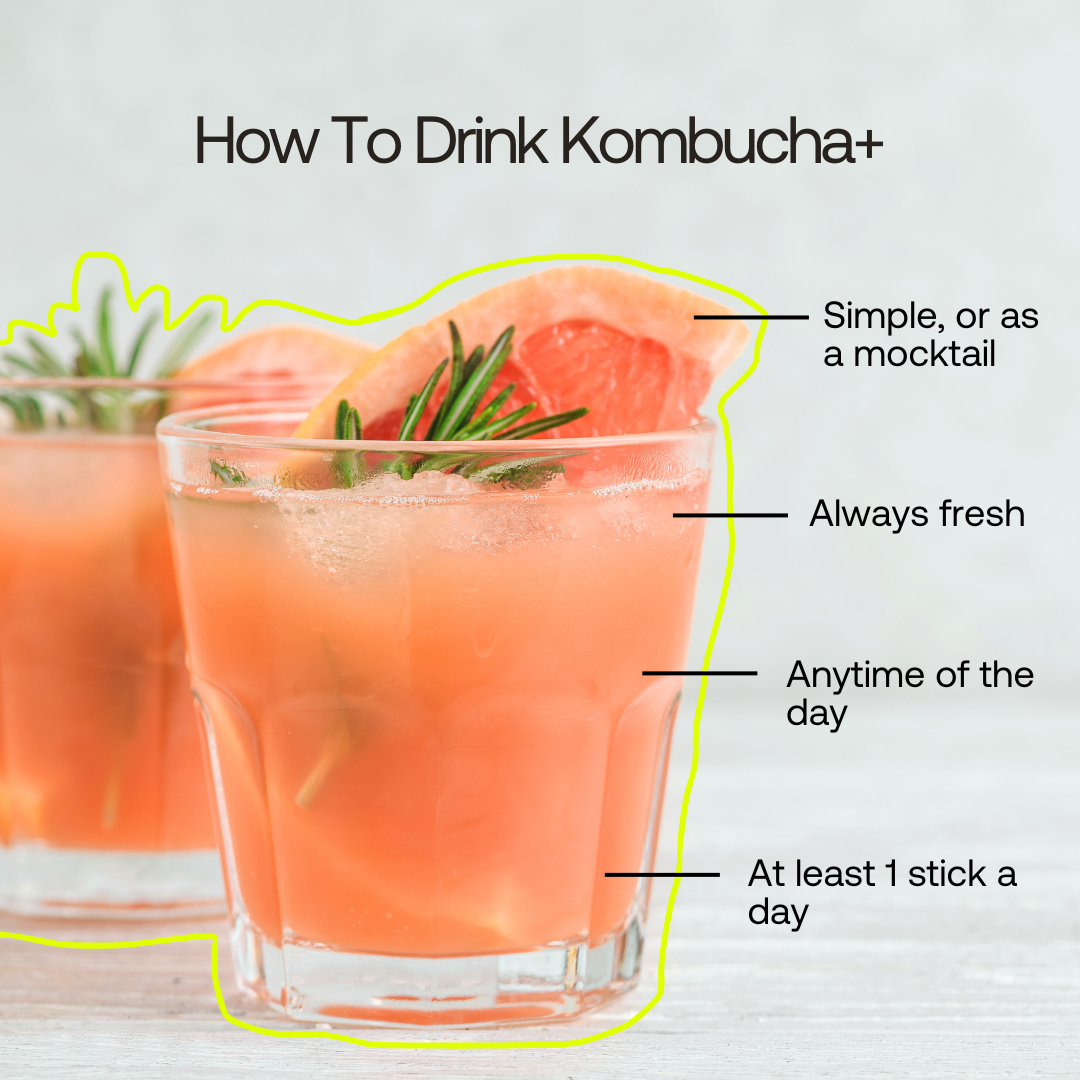 Kombucha+ Grapefruit - Gut Health Vegan Probiotics