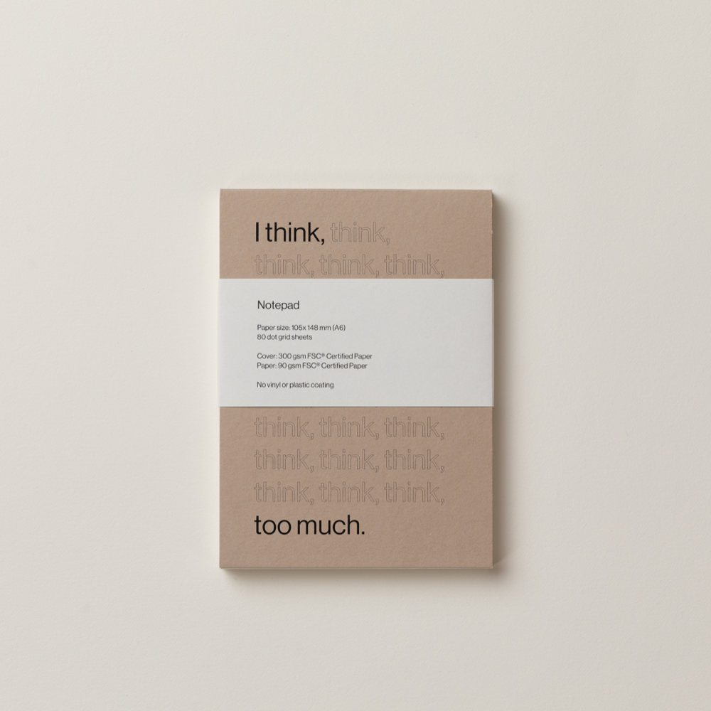 I Think Too Much - Flip Notepad