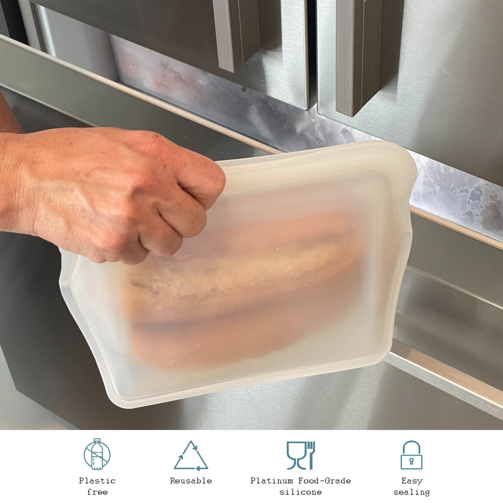 Extra Large Reusable Silicone Food Bags x2 1500ml