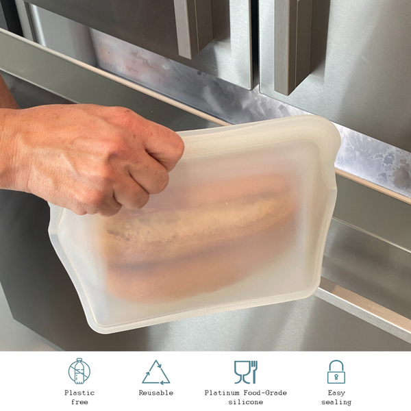 Extra Large Reusable Silicone Food Bags x2 1500ml