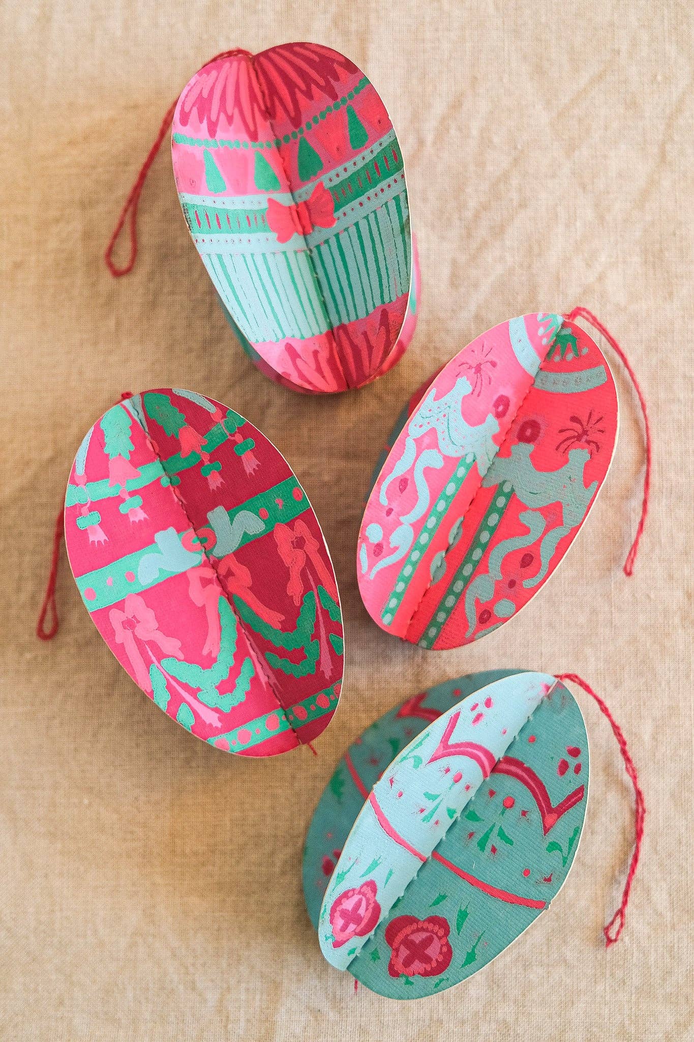 Easter Egg Recycled Paper Ornaments