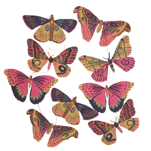 Butterfly Vertical Wall Hanging Garland ~ Recycled Cotton Paper