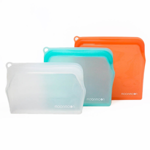 Reusable Silicone Multipack Food Bags - Set of 3 Freezer Bags