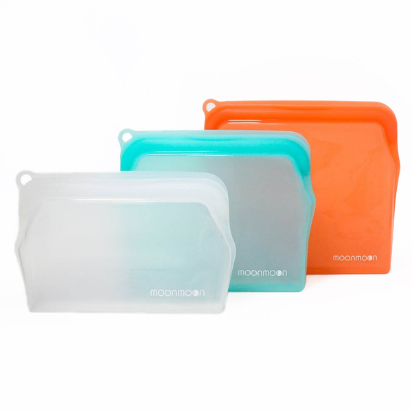 Reusable Silicone Multipack Food Bags - Set of 3 Freezer Bags