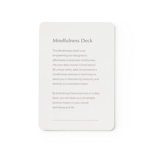 Mindfulness Meditation Card Deck
