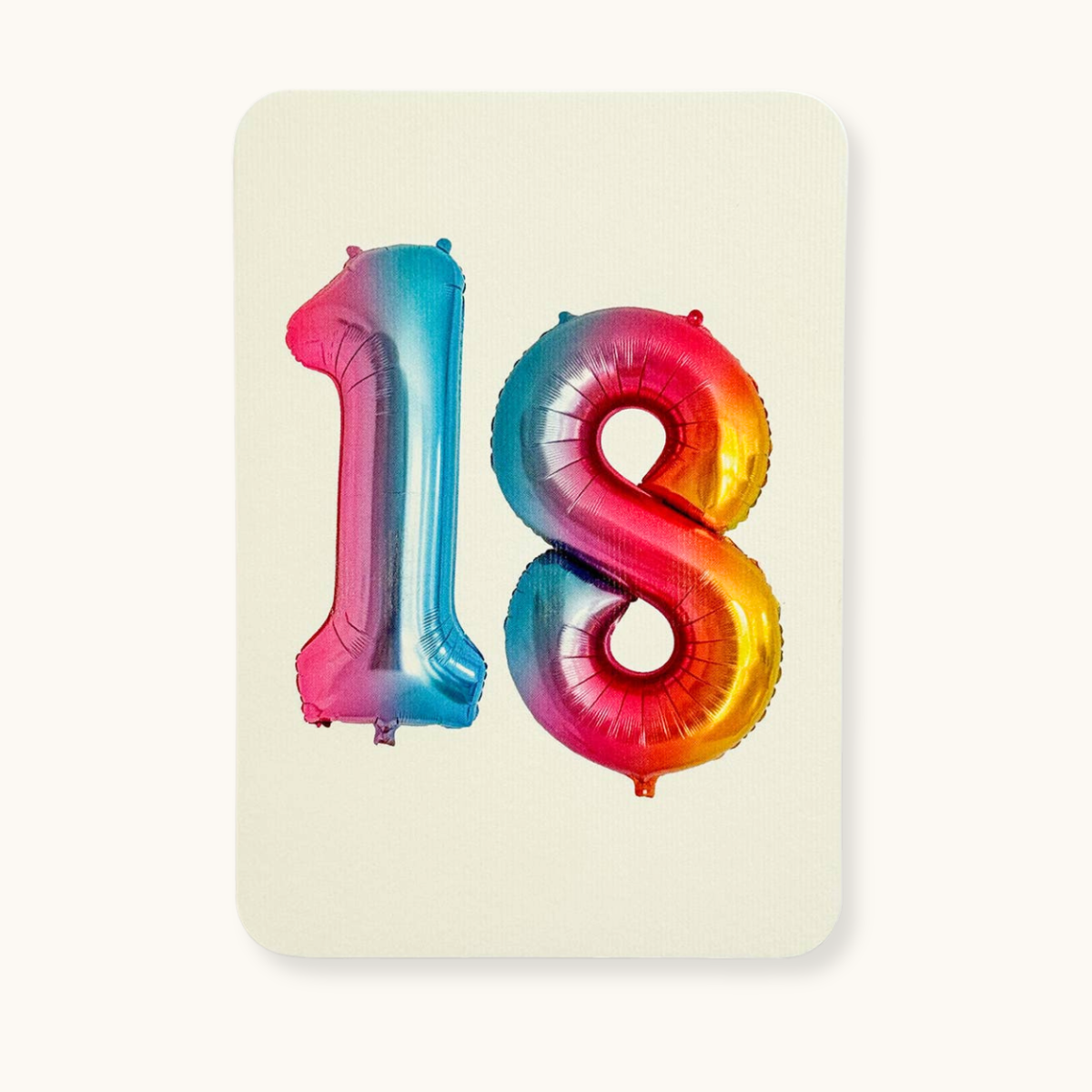 18th Birthday Card ~ Foil Balloon