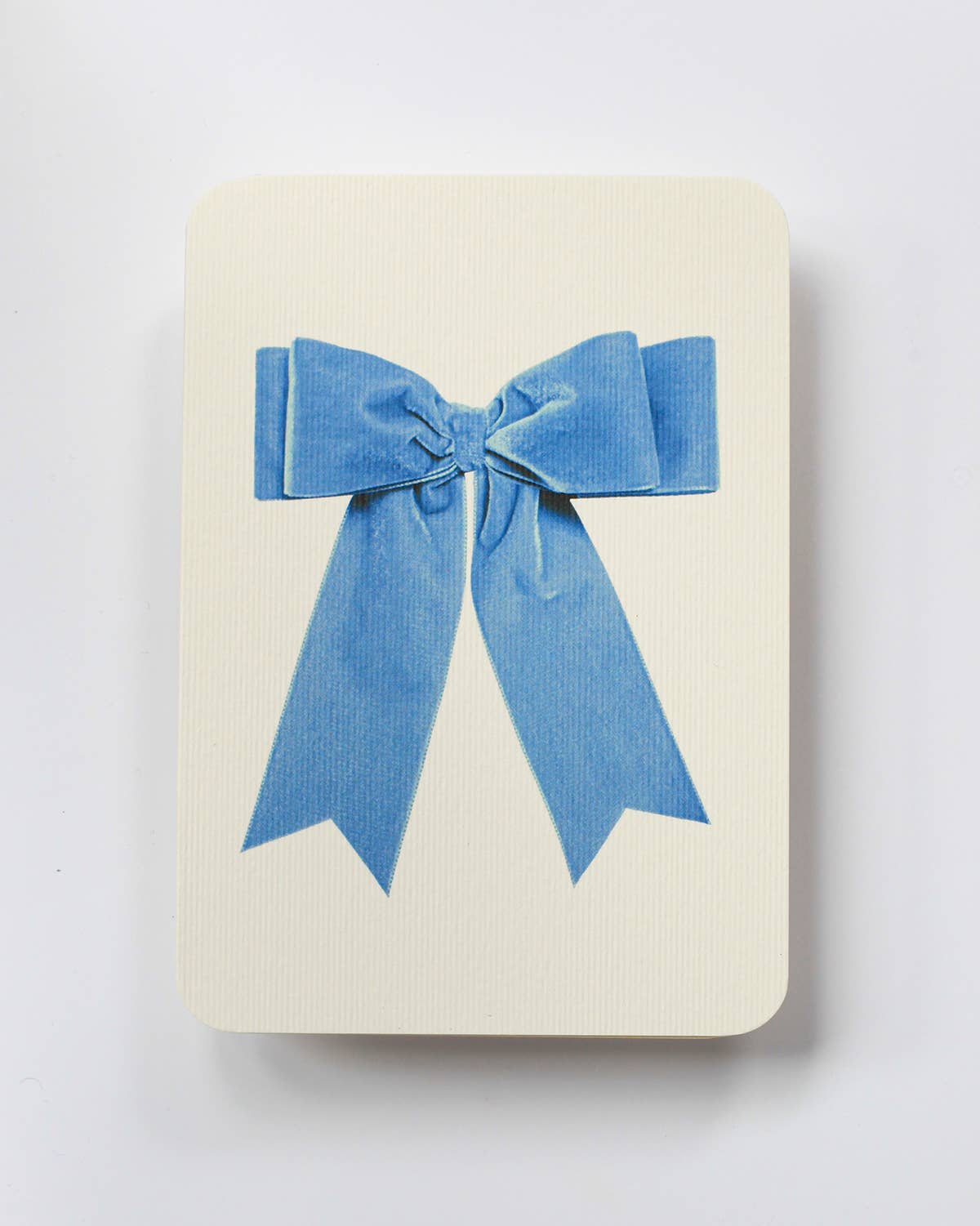 Blue Velvet Bow - Greeting Card - Blank