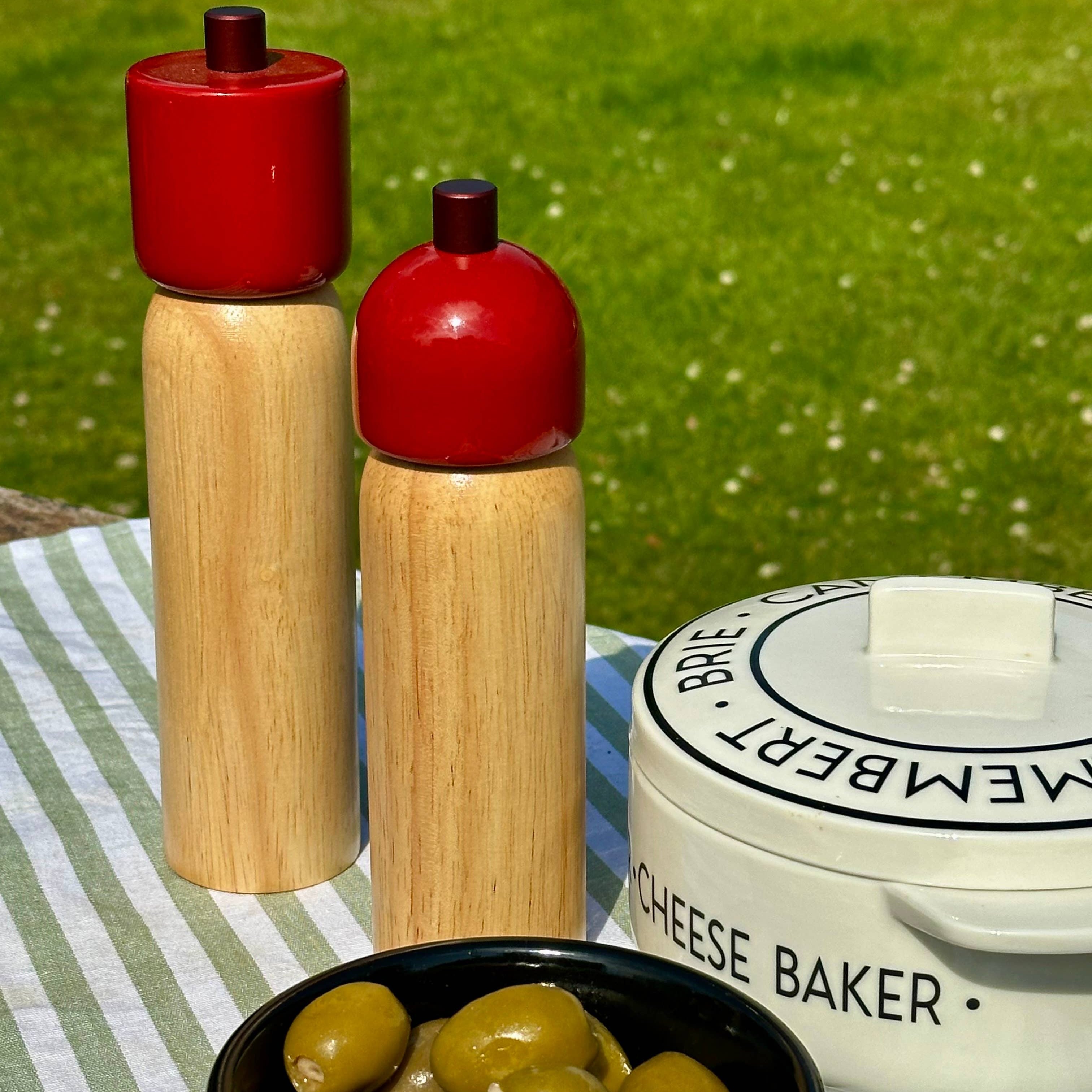 Salt & Pepper Grinder - Cherry Red & Red