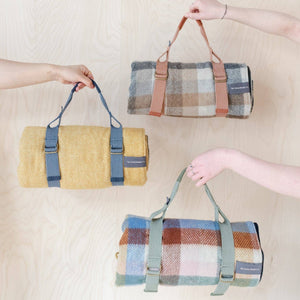 Recycled Picnic Carrier Straps ~ Olive