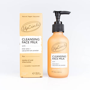 UpCircle Beauty UK - Eco Cleansing Face Milk with Aloe Vera + upcycled Oat Powder