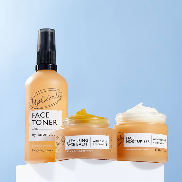 UpCircle Vegan Skincare Giftset  - Cleanse, Tone + Moisturise Set