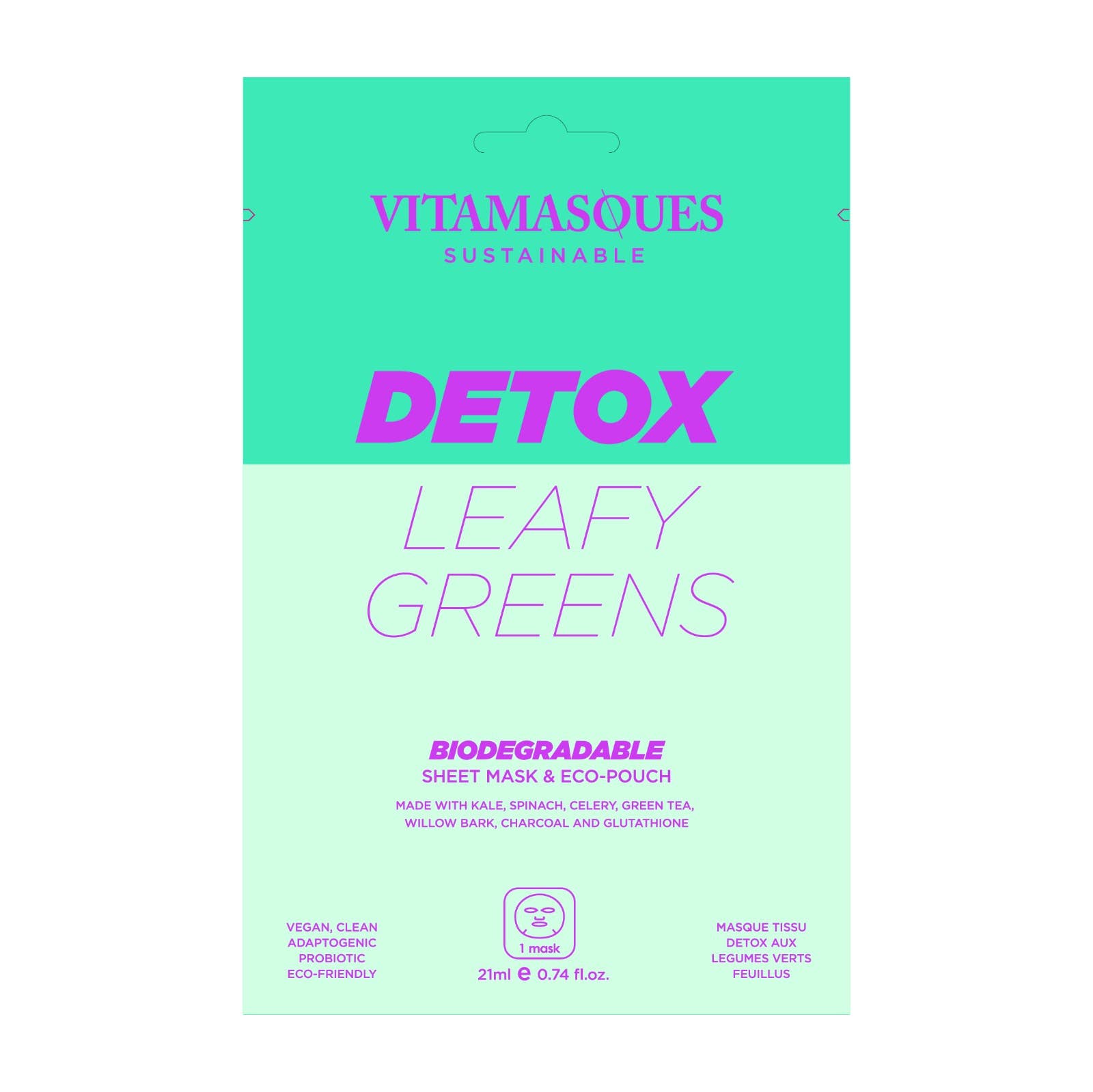 Detox Leafy Greens Biodegradable Face Sheet Mask