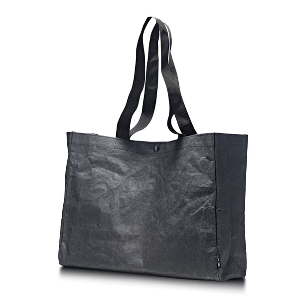 Rei Slouch Vegan Leather Tote Bag -  Black