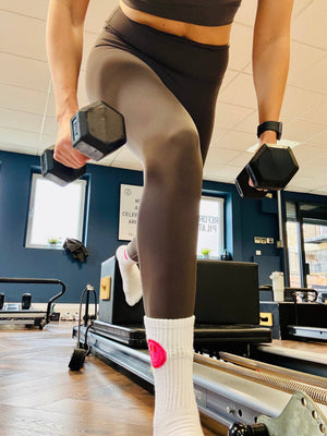 Grip & Flow - Smiley face Pilates grip sock 